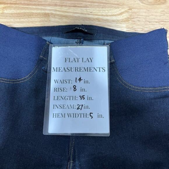 J Brand Mama J Super Skinny Maternity Jeans Side Panels Blue Size 24 Dark Wash - Picture 8 of 8